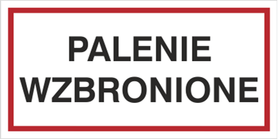 Znak palenie wzbronione na płycie PCV (830-02)