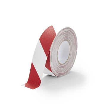 Taśma antypoślizgowa ostrzegawcza 50mm/18m (z normą DIN 51130) BIAŁO-CZERWONA