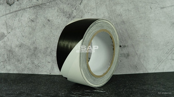 Taśma bhp samoprzylepna biało czarna 50mm/33m