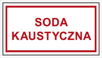 Znak soda kaustyczna na płycie PCV (815-05)