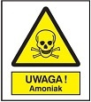 Znak uwaga amoniak na Folii Samoprzylepnej (302-04)