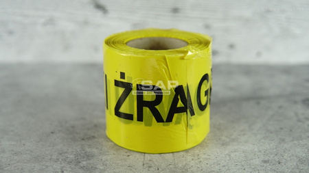 Taśma ostrzegawcza ŚRODKI ŻRĄCE 80mm/100 m