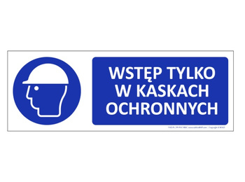 Znak Wstęp tylko w kaskach ochronnych (T102)