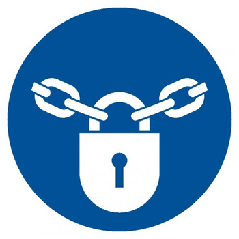 Znak nakaz stosowania zamknięcia na płycie PCV (GJM028)