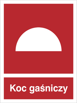 Znak koc gaśniczy na płycie PCV (232)