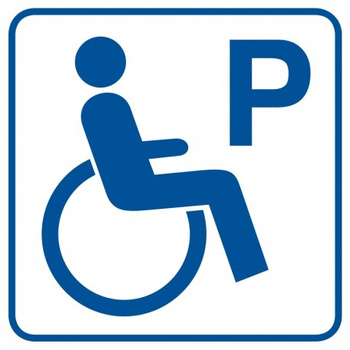 Znak parking dla inwalidów na Folii Samoprzylepnej (RA073)
