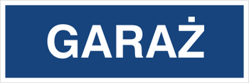 Znak garaż na płycie PCV (801-16)