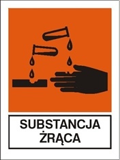 Znak substancja żrąca na Folii Samoprzylepnej (700-05)