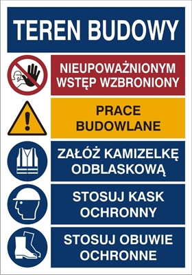Tablica teren budowy na płycie PCV (319-302)