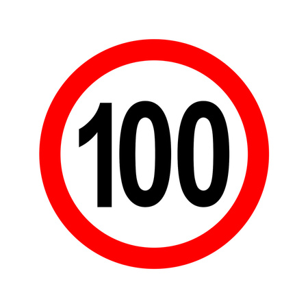 Nalepka limit prędkości 100 km/h (klasa 2)
