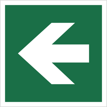 Znak kierunek drogi ewakuacyjnej strzałka prosta (E00-01) (ISO 7010) Techem