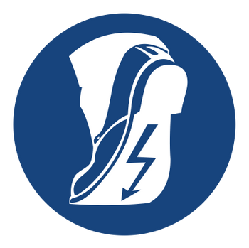 Znak stosuj obuwie specjalne na Folii Samoprzylepnej (421)