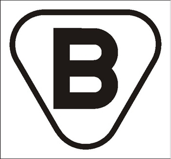 Znak bezpieczeństwa na Folii Samoprzylepnej 868 (1 arkusz- 300 szt.)