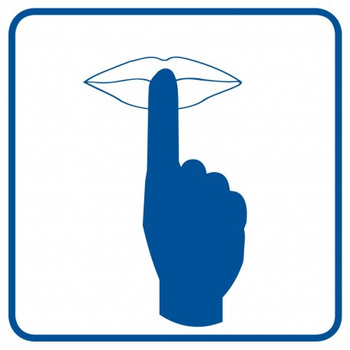 Znak  Zachowaj ciszę na Folii Samoprzylepnej (RA064)