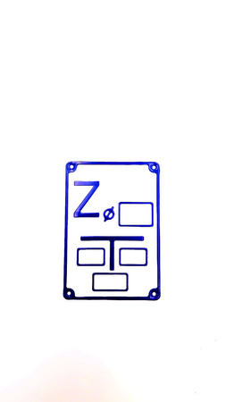Znak tabliczka orientacyjna dla zasuwy z aluminium