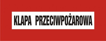 Znak Klapa przeciwpożarowa na płycie PCV (BC130)