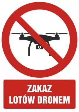 Znak zakaz lotów dronem (GC101) 