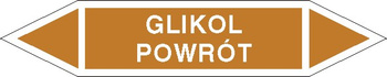 Tabliczka na rurociągi Glikol- powrót znak na Folii Samoprzylepnej (R-OCP07)