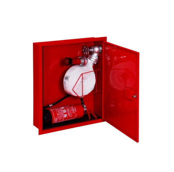 Hydrant wewnętrzny wnękowy DN52 (wąż w koszu) z miejscem na gaśnicę pod spodem - BOXMET