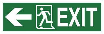 Znak exit w lewo na Folii Świecącej (987-01) Techem