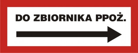 Znak do zbiornika ppoż na płycie PCV (BC116P)