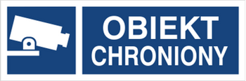Znak obiekt chroniony na płycie PCV (823-29)