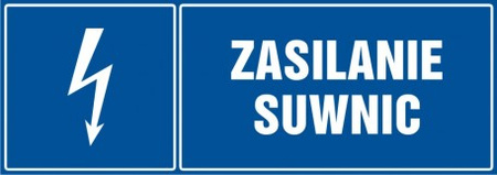 Znak Zasilanie suwnicy na Folii Samoprzylepnej (HH037)