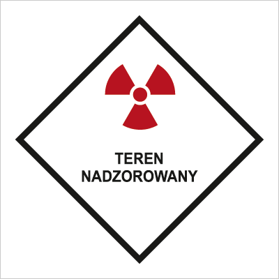 Znak Teren nadzorowany na Folii Samoprzylepnej (317-21)