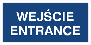 Znak wejście entrance na płycie PCV (816-09)