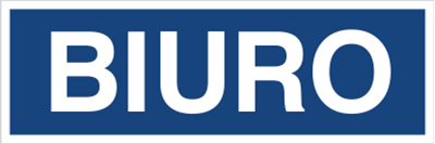 Znak biuro na płycie PCV (801-01)