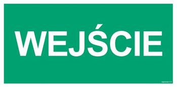 Znak wejście (AC036) Signproject