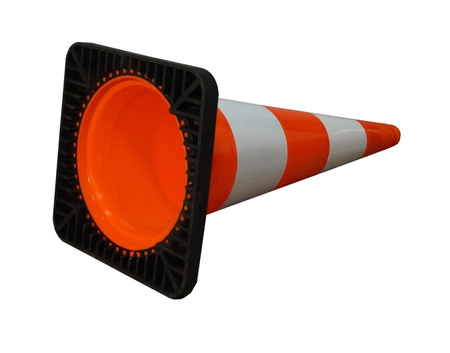 Pachołek drogowy elastyczny 75 cm odblaskowy podstawa gumowa PVC/REC