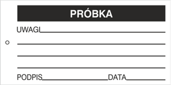 Znak próbka na płycie HIPS (802-51)