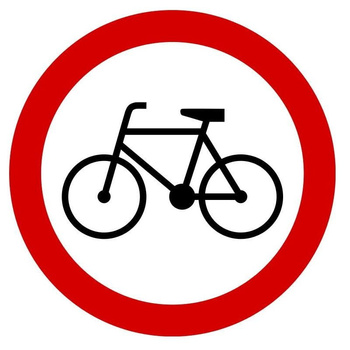 Znak zakazu METALOWY (B9) Zakaz wjazdu rowerów