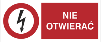 Znak Nie otwierać na Folii Samoprzylepnej (630-14b)