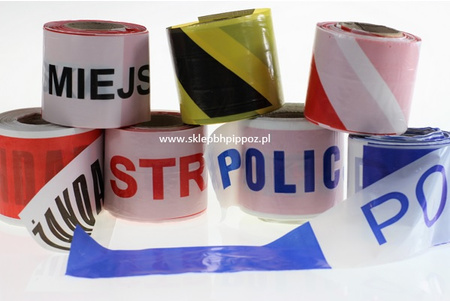 Taśma ostrzegawcza POLICJA niebieska 80mm/100 m