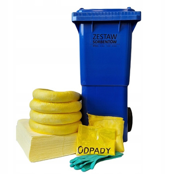 Zestaw sorbent chemiczny mobilny MWU60 WHEELY 60, sorbenty chemiczne, 59 l