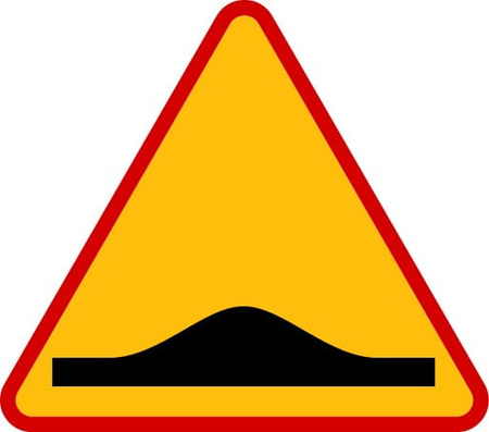 Znak ostrzegawczy METALOWY Próg zwalniający (A11a)