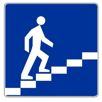 Znak informacyjny METALOWY Przejście nadziemne dla pieszych (D36)