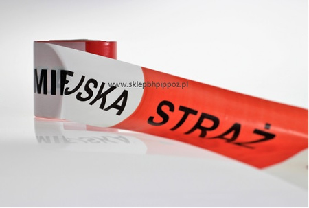 Taśma ostrzegawcza STRAŻ MIEJSKA 80mm/100m
