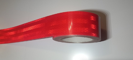 Taśma samoprzylepna odblaskowa konturowa czerwona 50mm/5m