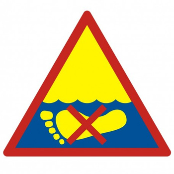 Znak Kamieniste dno na Płycie PCV (OH008)