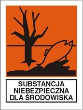 Znak substancja niebezpieczna dla środowiska na Folii Samoprzylepnej (700-12)