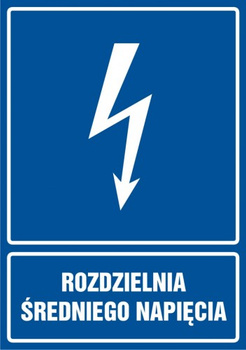 Znak Rozdzielnia średniego napięcia na płycie PCV (HG034)