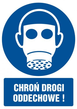 Znak Chroń drogi oddechowe na Folii Samoprzylepnej (GL006)