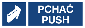 Znak pchać push na Folii Samoprzylepnej (817)