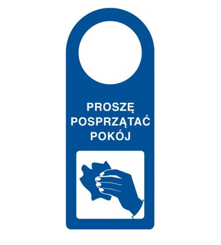 Zawieszka - Proszę posprzątać pokój na płycie PCV (TC001)