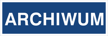 Znak archiwum na Folii Samoprzylepnej (801-33)