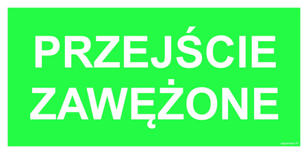 Znak Przejście zawężone na Folii Świecącej (AC038)