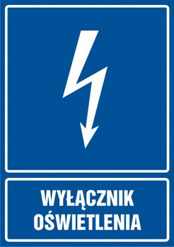 Znak Wyłącznik oświetlenia na Folii Samoprzylepnej (HG032)